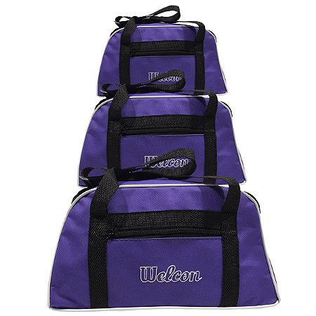 Kit 3 bolsas oval pequena média grande welcon