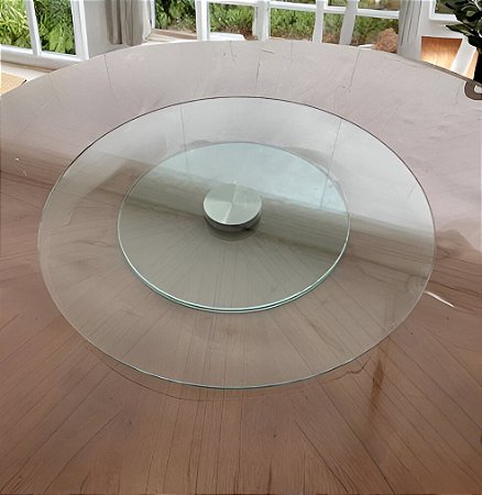 Prato Giratório Mesa - 65cm - Redondo - Incolor