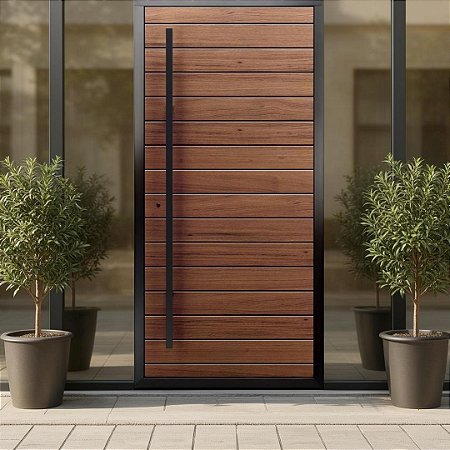 ESTOQUE - Puxador Duplo Plano - Preto - 1,50m total x 1,30m entre furos - Largura Barra Chata 3,2cm - Alumínio (Não enferruja)