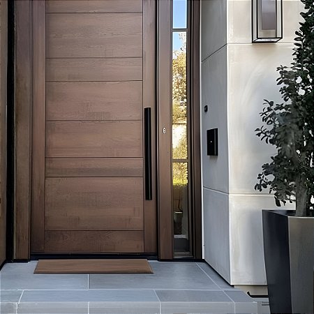 ESTOQUE - Puxador 60cm total x 40cm entre furos x Tubo 3,8cm - Aço Inox - Preto - Modelo Tubular H