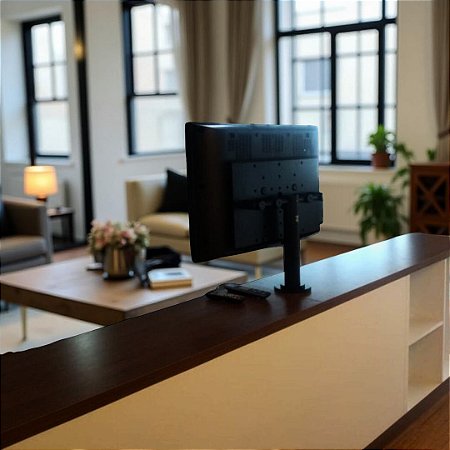 Suporte Giratório TV _ Fixação Móveis _ Altura 50cm - Cor Preto - Para TV's de 32" a 55"