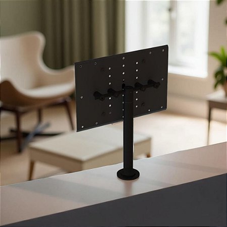 Suporte Giratório TV _ Fixação Móveis _ Altura 50cm - Cor Preto - Para TV's de 32" a 55"