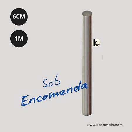 Pé de Mesa - Tampo vidro, granito, mármore - 1m Altura - Várias cores - Alumínio e Inox