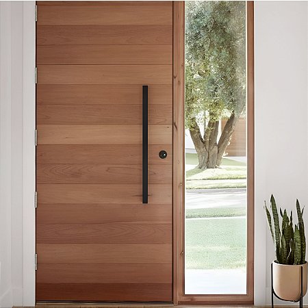 ESTOQUE - Puxador 60cm total x 30cm entre furos x Largura 3,2cm - Plano - Preto - Alumínio (Não enferruja)