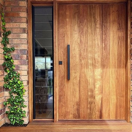 ESTOQUE - Puxador 60cm total x 30cm entre furos x Largura 3,2cm - Quadrato - Preto - Alumínio (Não enferruja)