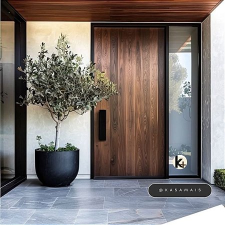 Puxador 30cm total x 20cm entre furos x Largura 7,6cm - Quadrato Premium - Preto - Alumínio (Não enferruja) - Sob Encomenda