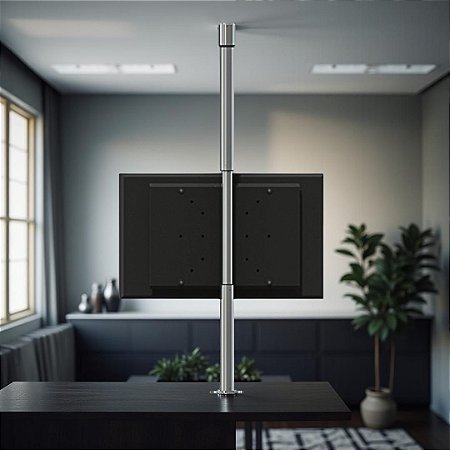 Suporte Giratório TV _ Fixação Móvel e Teto - Com Regulagem de Altura - Para TV’s de 32” a 75”