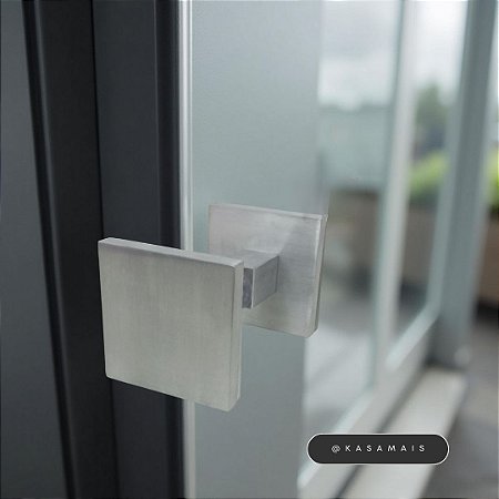 Puxador Duplo Quadrado Médio 8cm Um Furo - Várias Cores