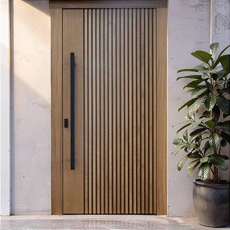 ESTOQUE - Puxador 90cm total x 70cm entre furos x Largura 3,2cm - Quadrato - Preto - Alumínio (Não enferruja)