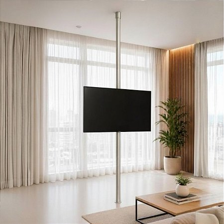 Suporte Giratório TV _ Fixação Piso e Teto - Vários Tamanhos e Cores - Para TV’s de 32” a 85”