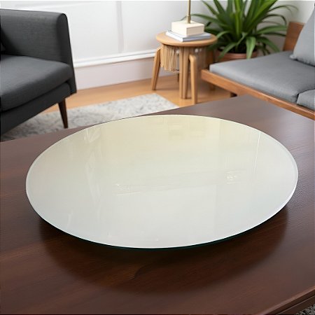 Prato Giratório Mesa - Branco / Preto - Vários Tamanhos