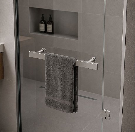 Puxador Toalheiro para Porta de Abrir Box