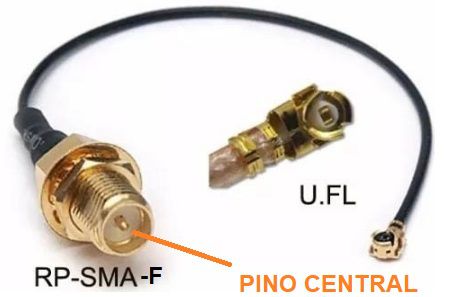 Pigtail com conectores RP-SMA(F) <-> MHFI (u.FL), comprimento 150mm - CAB150MM-D113-RPSMAF-UFL-JS