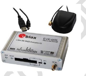 Kit de desenvolvimento GNSS com Automotive Dead Reckoning (ADR) (posição mesmo sem sinal do satelite) para NEO-M8L- EVK-M8L