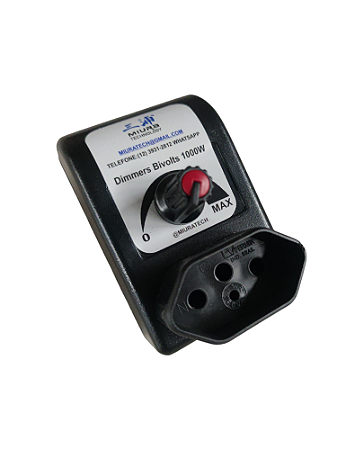 Dimmer 1000 Watts Bivolt Preto