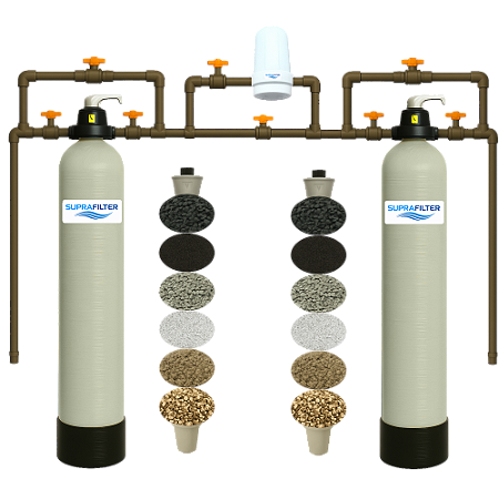 Filtro Central Duplo Trata Alto Teor Ferro Manganês SPF1m3h Natural