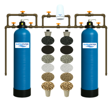 Filtro Central Duplo Trata Alto Teor Ferro Manganês SPF3m3h