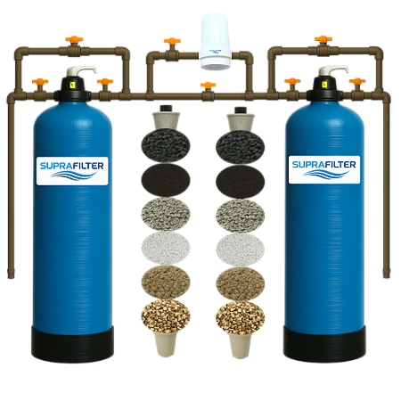 Filtro Central Duplo Trata Alto Teor Ferro Manganês SPF6m3h