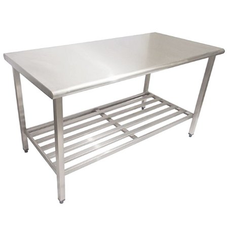 Mesa Industrial De Inox 150x70 Cm 2 Planos 430 Desmontada