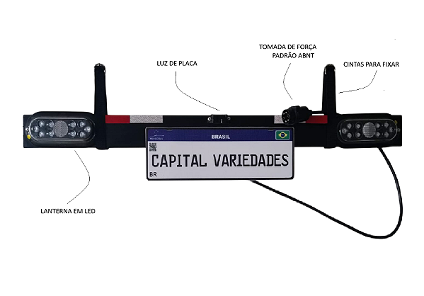 Régua sinalizadora  lanterna em  LED