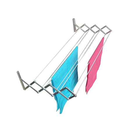 Varal alumínio Sanfonado de Parede. (100cm)