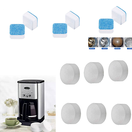 12 Tablete Pastilha Limpa Máquina Lavar Roupa Café Expresso