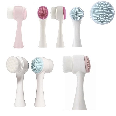 Escovas De Limpeza Facial Massageadora Manual 2 Funções