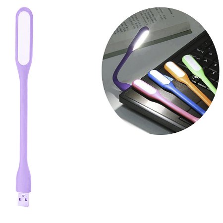 1 Mini Luminária Lanterna Luz Led Pc Leitura Notebook Usb