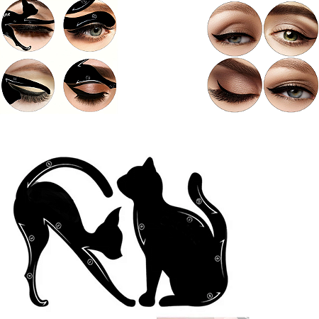 Molde Aplicador Delineado Olho Sombra Gatinho Make
