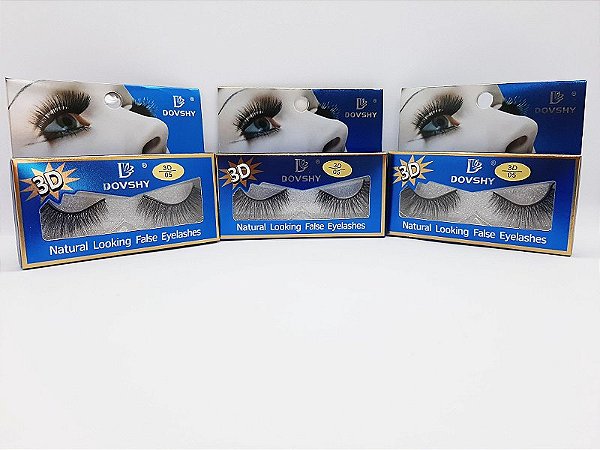 1 PAR de Cilios Postiço Maquiagem 3D 05 Dovshy