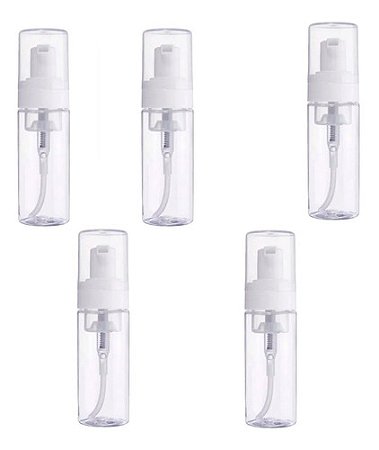 5 Frasco Pump P / Fazer Espuma E Higienizacao Facial 100ml