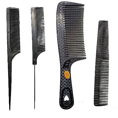 4 Pente Fino Divisor Antifrizz Cabelo Corte Química Penteado