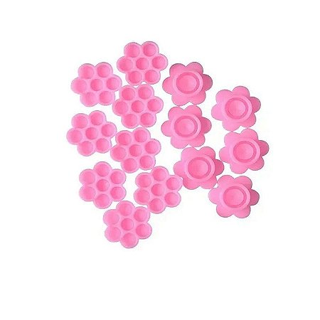 100 Batoques Flor P Anel Suporte De Cola Extensão De Cílios