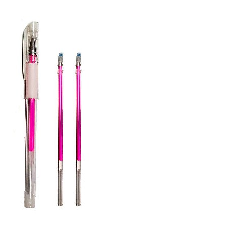 1 Caneta Marcadora Gel Rosa Microblading + 2 Recarga Refil