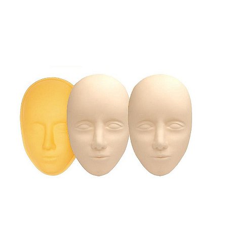 1 Base + 2 Refil Rosto Treino 5d Pele Artificial Micro