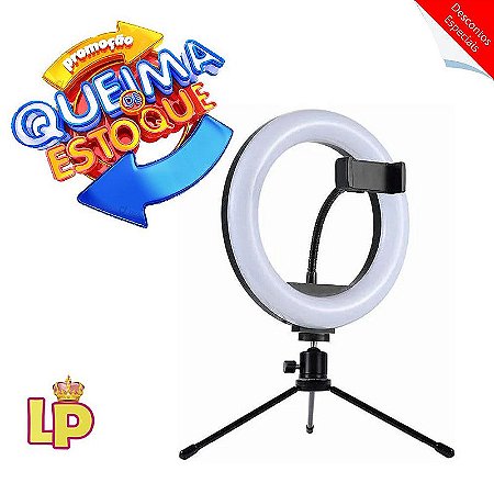 Iluminação Ring Light Anel De Luz Led Selfie Maquiagem 20 Cm