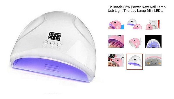 Cabine Led Uv 36w Digital Gel Acrígel Unhas Estufa Bi-volt