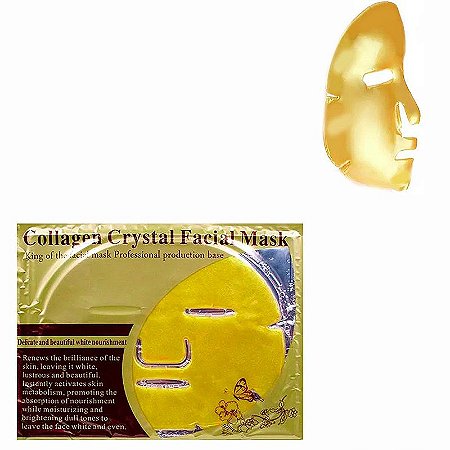 1 Máscara Facial Rosto Skincare Colágeno Ouro 24k Hidratação