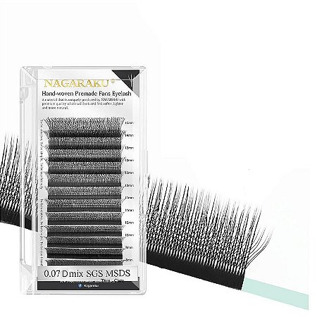 1 Cílios Nagaraku 3d Volume Egípcio 0.07d Mix 8 Ao 15mm