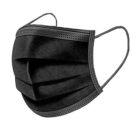 50 Máscaras Descartável Tripla Camada Com Clip Nasal