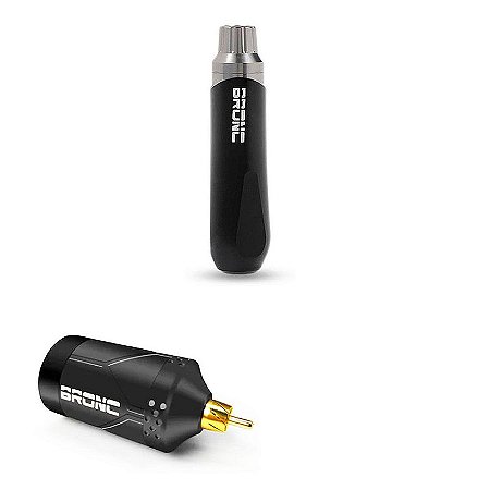 Kit 1 Pen Tattoo  V6 + 1 Fonte Bronc   Camuflagem  Micro