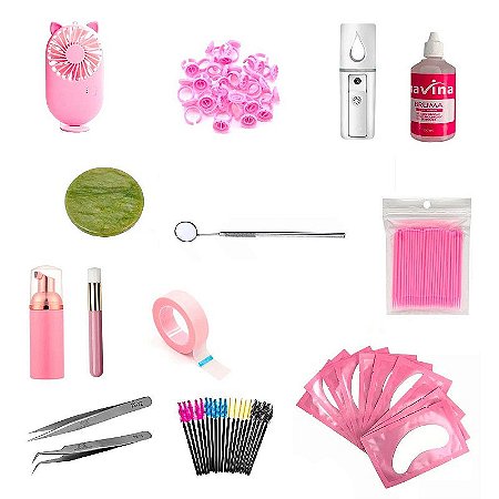 Kit Alongamento Extensão De Cílios Completo Iniciante