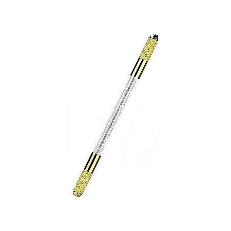 1 Caneta Tebori Duas Pontas Cristal Microblading