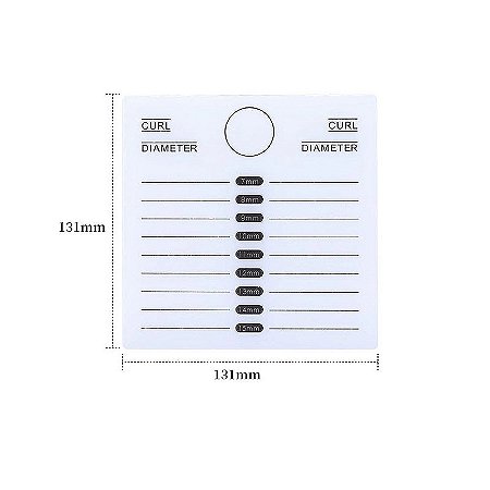 Placa Suporte P/ Cílios E Cola C/ Marcação  Acrílica 13cm