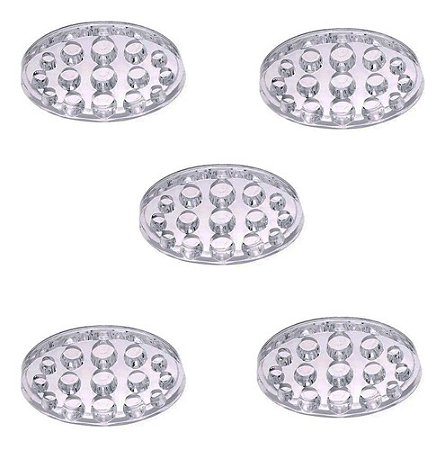 5 Porta Batoque Oval  Acrílico 15 Furos
