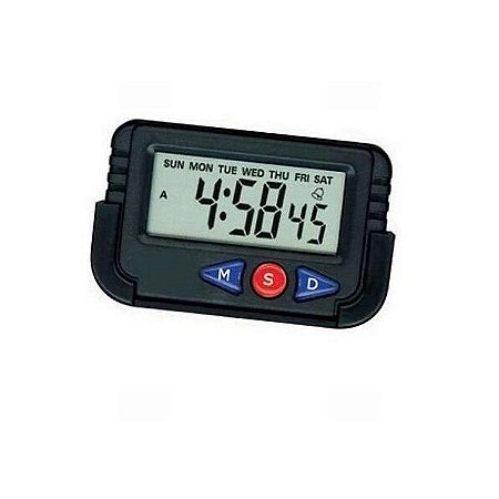 Relógio Painel Carro Contador Tempo Alarme Carro Lcd Digital