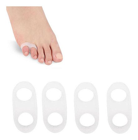 2 Pares Protetor Dedinho Dos Pés Em Silicone Alivio Da Dor