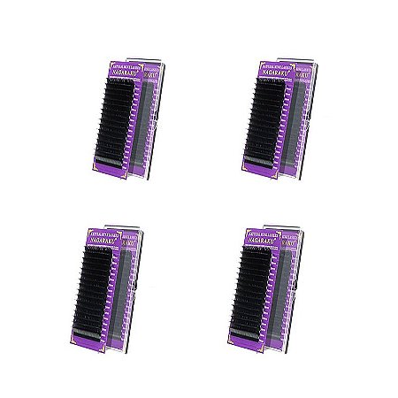 4 Cílios Nagaraku Mink P/ Extensão Fio Fio Volume Russo 05d
