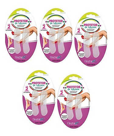 5 Par Protetor Calcanhar  Silicone Pés Sapato Alívio Da Dor