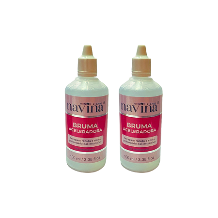 2 Bruma Acelerador De Cílios  Lash Navina 100ml Profissional